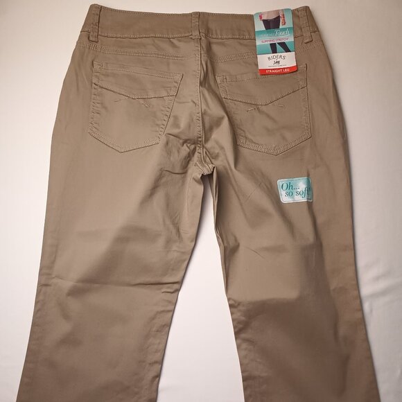 NWT Riders By Lee Jeans Size 12P Mid Rise Straight Leg Khaki Tan Color - Picture 4 of 11